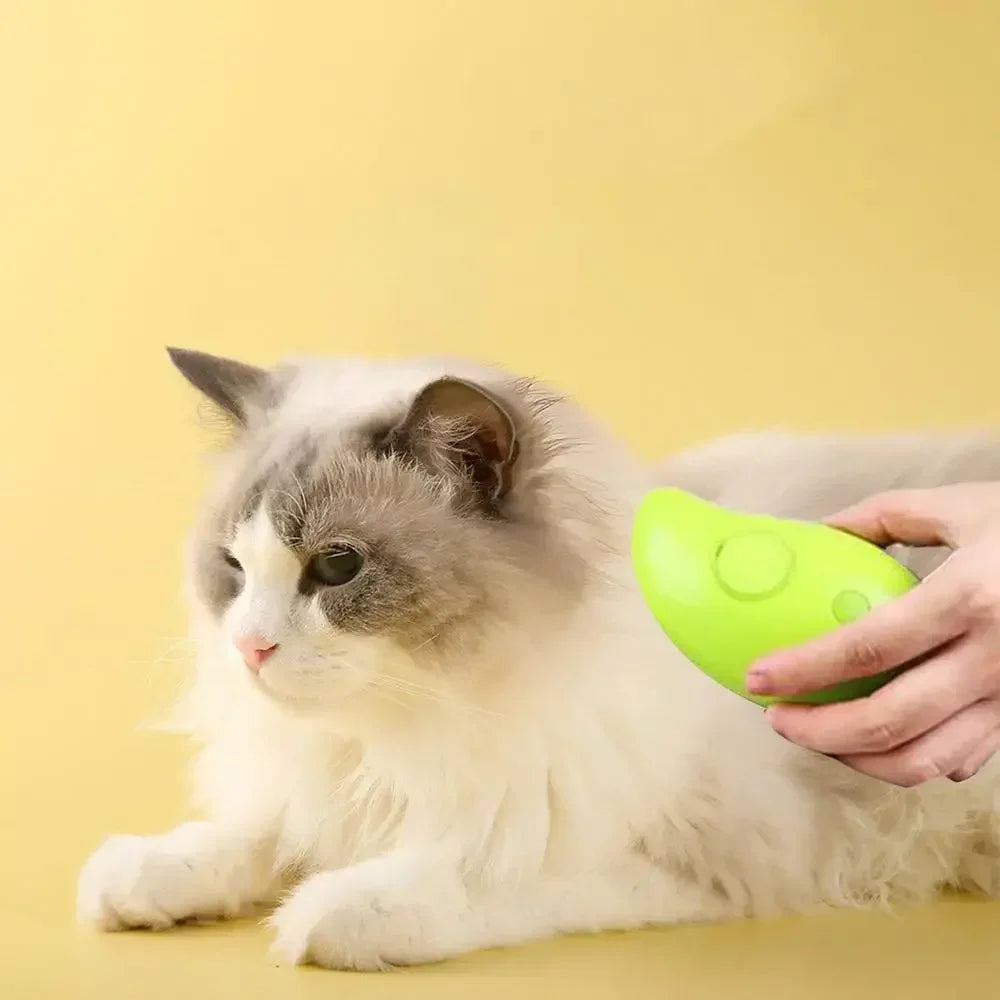 Brosse Vapeur 3-en-1 pour Chiens & Chats – Démêlage, Massage & Nettoyage des Poils