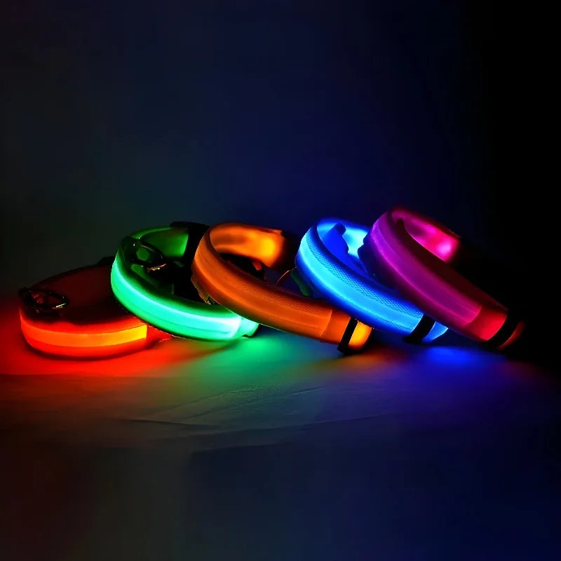 Collier Lumineux LED pour Chien – Sécurité Nocturne, Réglable & Résistant, Multi-Modes & Haute Visibilité