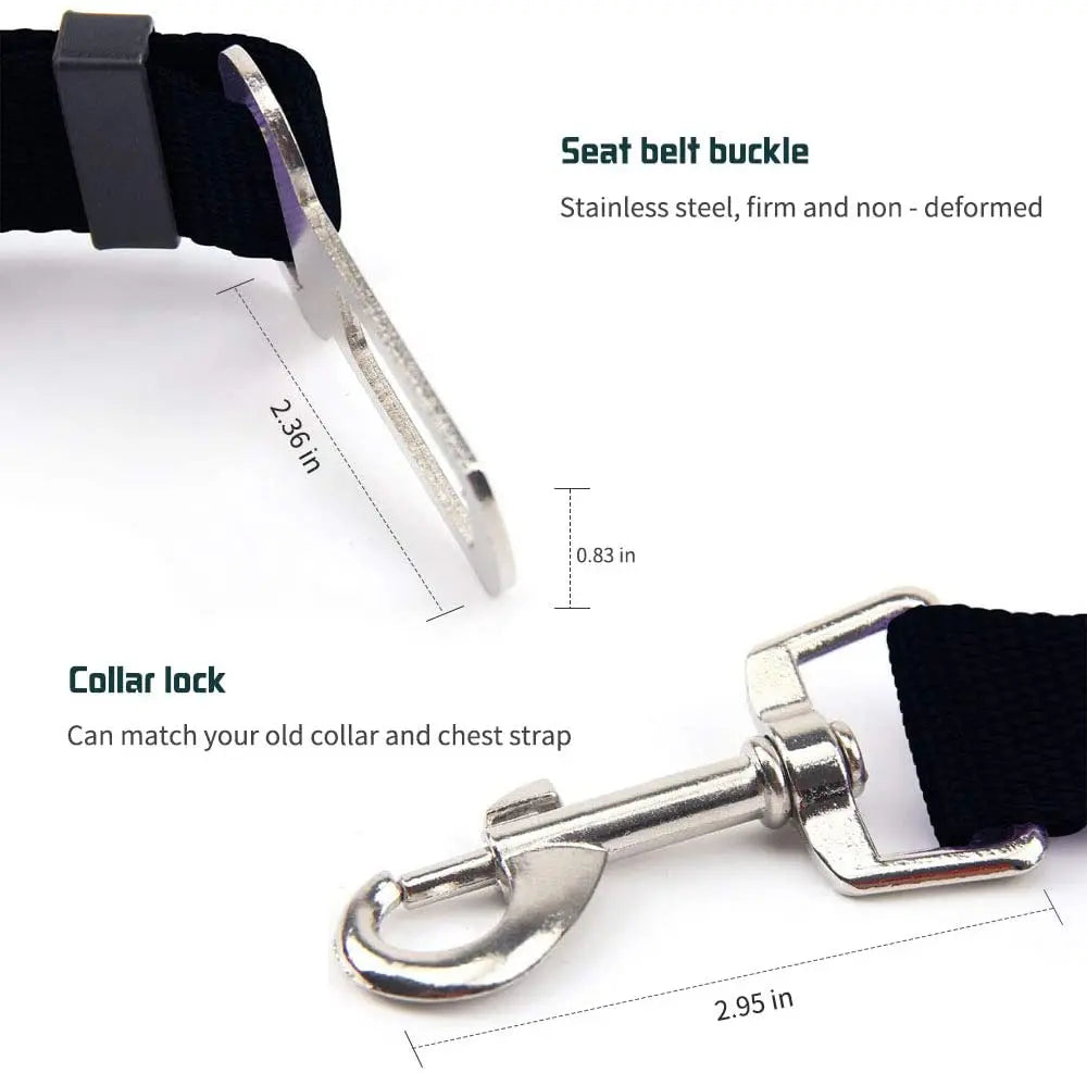 Ceinture de Sécurité Réglable pour Chiens et Chats – Sécurise Vos Animaux en Voiture 🚗🐶🐱