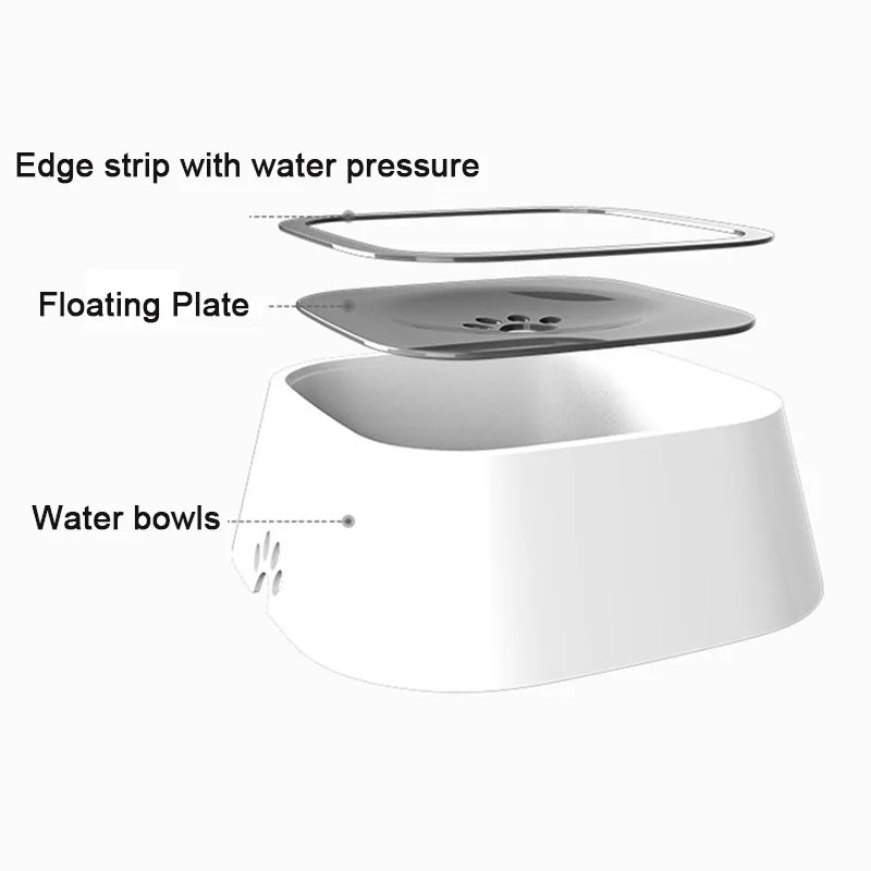Gamelle d’Eau Anti-Éclaboussures pour Chien et Chat – Système Flottant & Anti-Mouillage