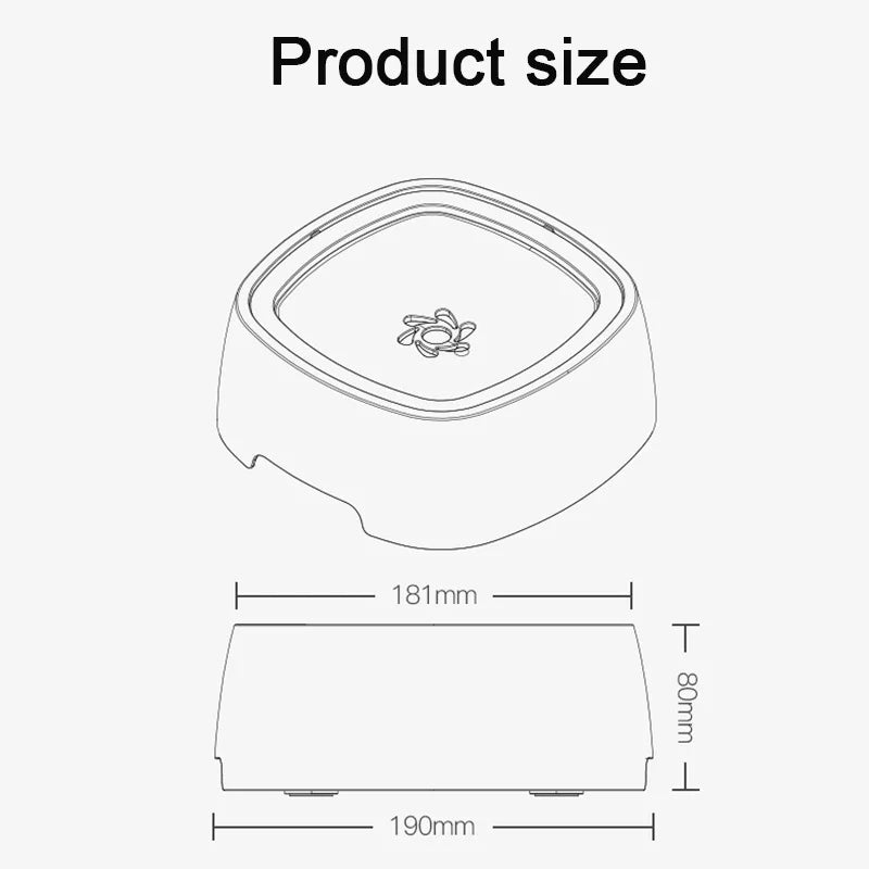 Gamelle d’Eau Anti-Éclaboussures pour Chien et Chat – Système Flottant & Anti-Mouillage