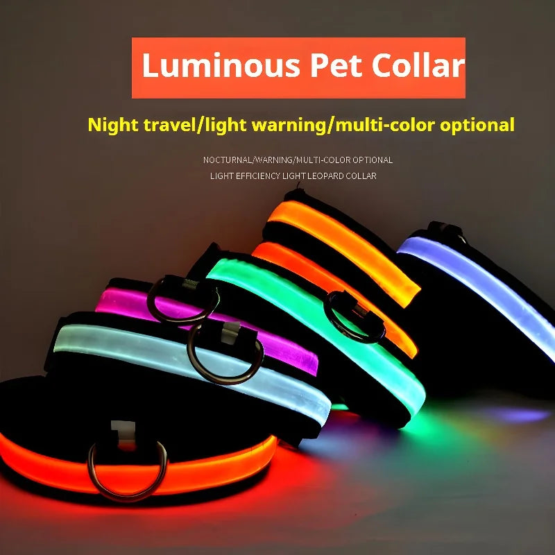 Collier Lumineux LED pour Chien – Sécurité Nocturne, Réglable & Résistant, Multi-Modes & Haute Visibilité