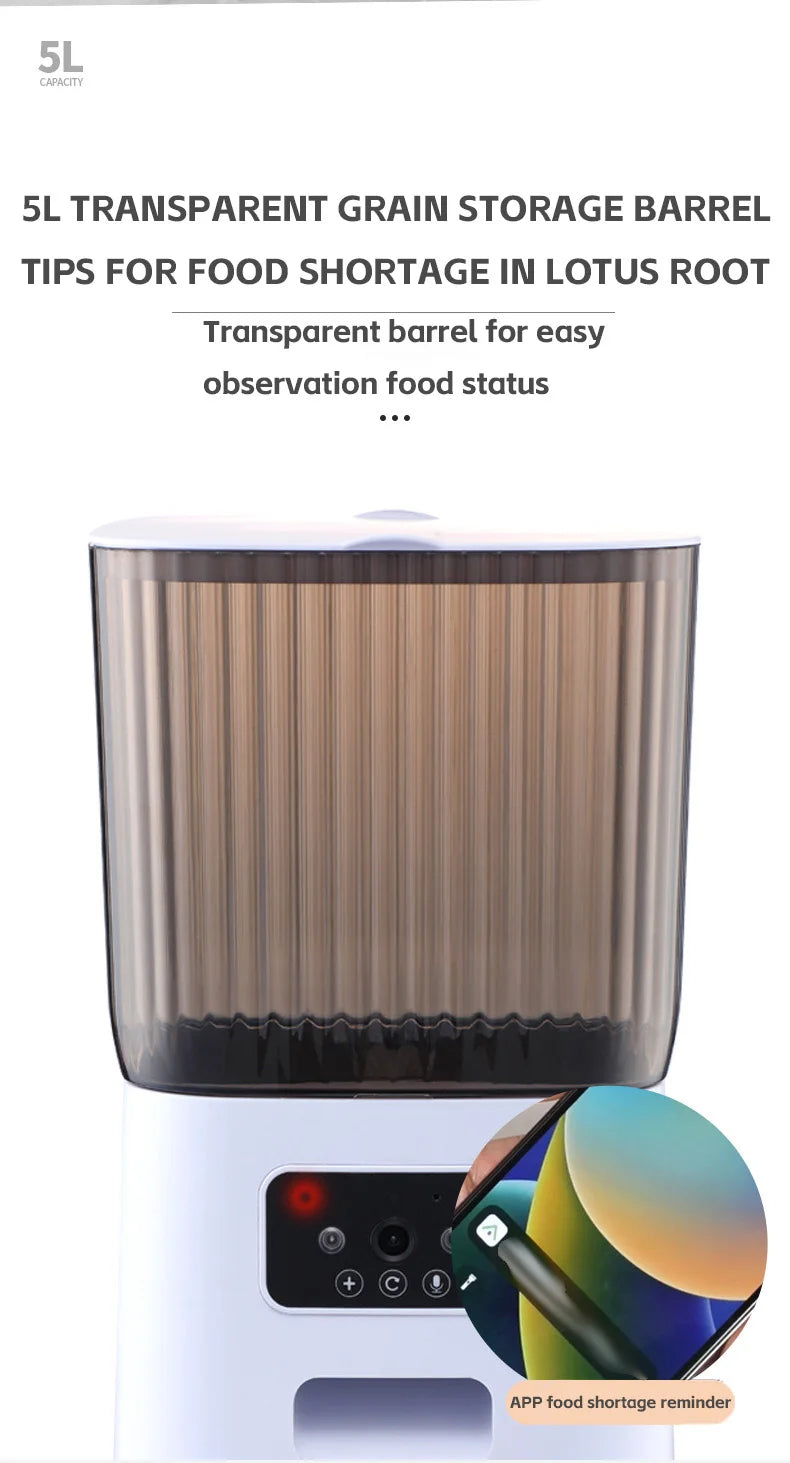 Distributeur Automatique de Croquettes avec Caméra – Smart Feeder Connecté
