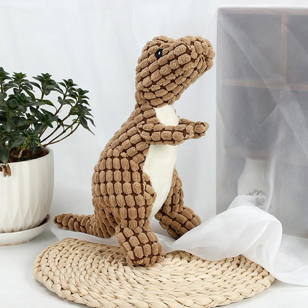 Jouet en Peluche pour Chiens et Chats – Dinosaures, Cochon, Canard, Éléphant 🦖🐶