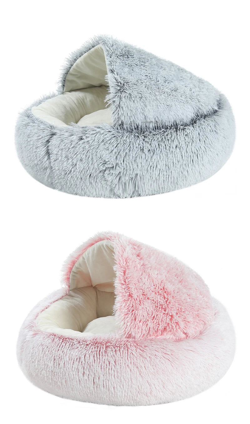 Cat Bed Pet Mattress Warm Soft Plush Pet Bed with Round Cat