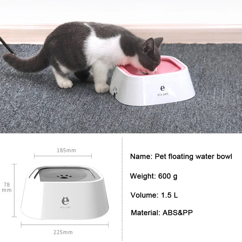 Gamelle d’Eau Anti-Éclaboussures pour Chien et Chat – Système Flottant & Anti-Mouillage