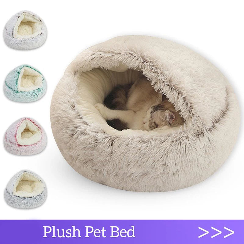 Cat Bed Pet Mattress Warm Soft Plush Pet Bed with Round Cat