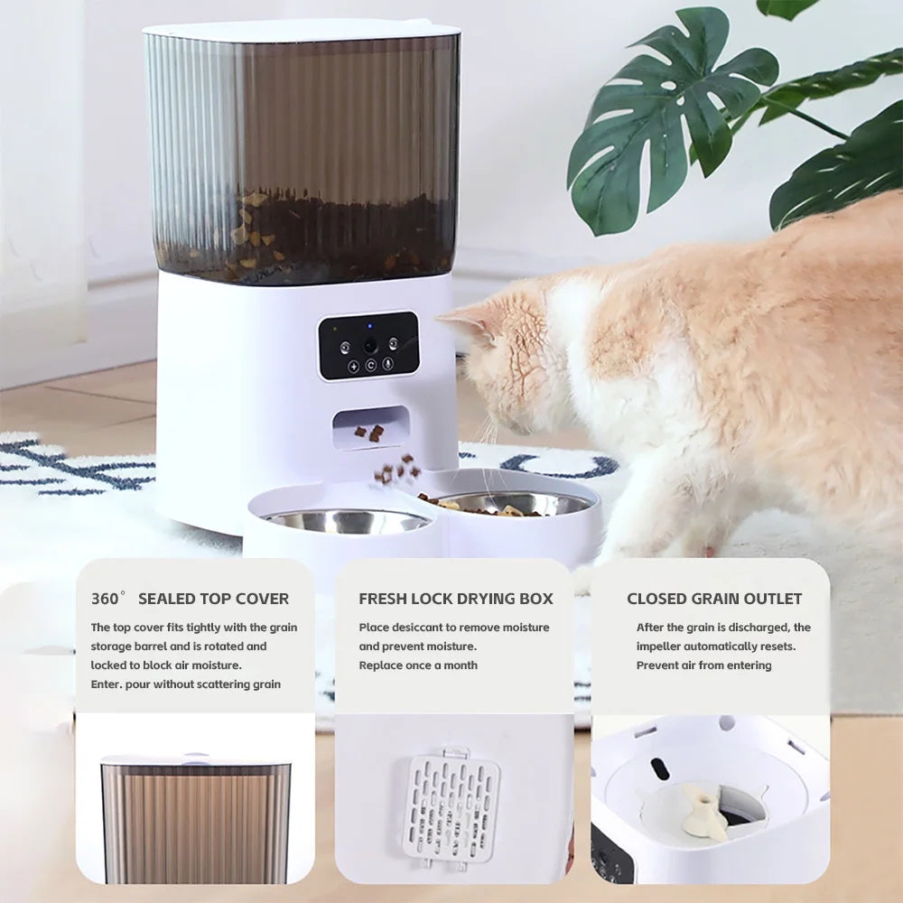 Distributeur Automatique de Croquettes avec Caméra – Smart Feeder Connecté