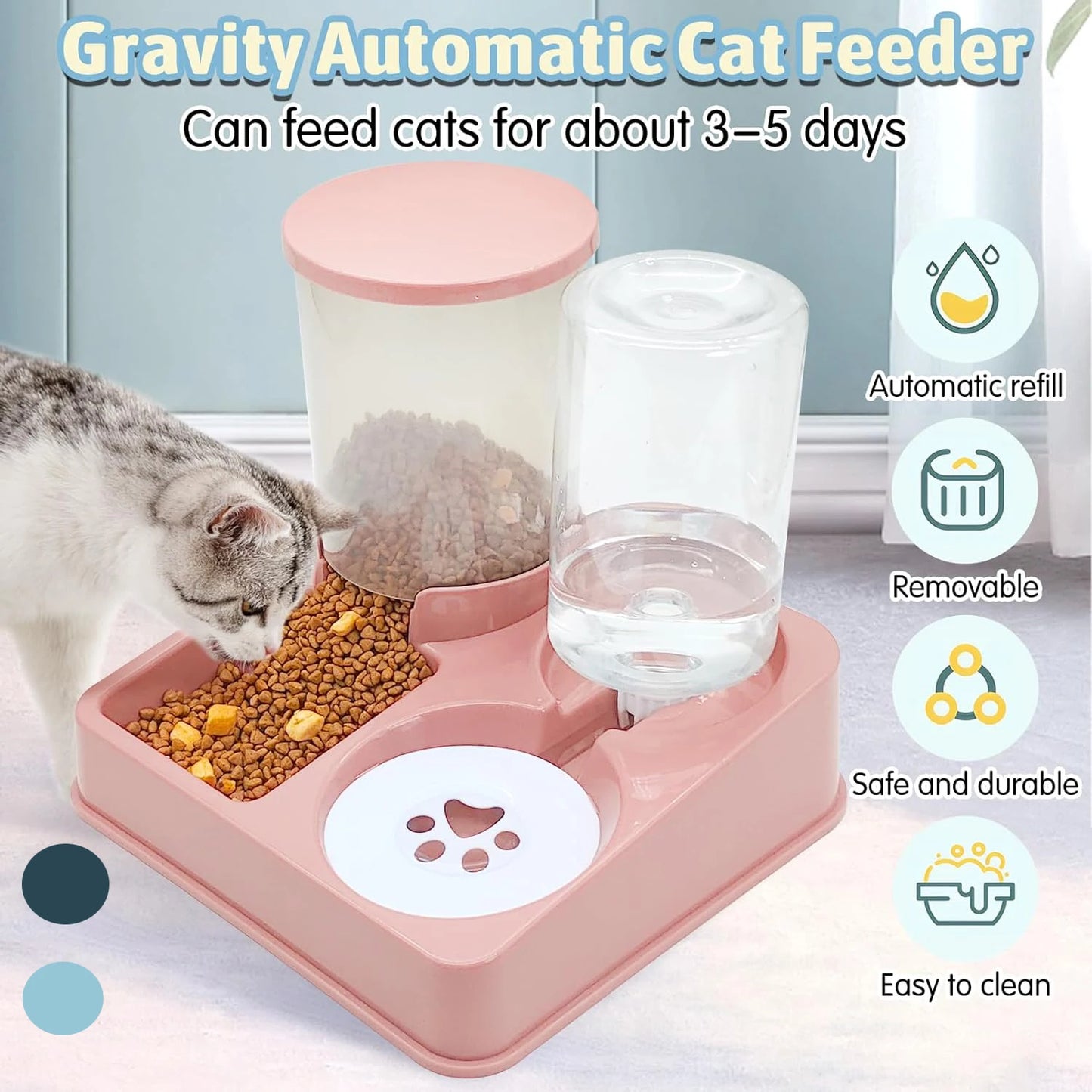 Distributeur Automatique de Nourriture et d’Eau – Alimentation et Hydratation Optimales