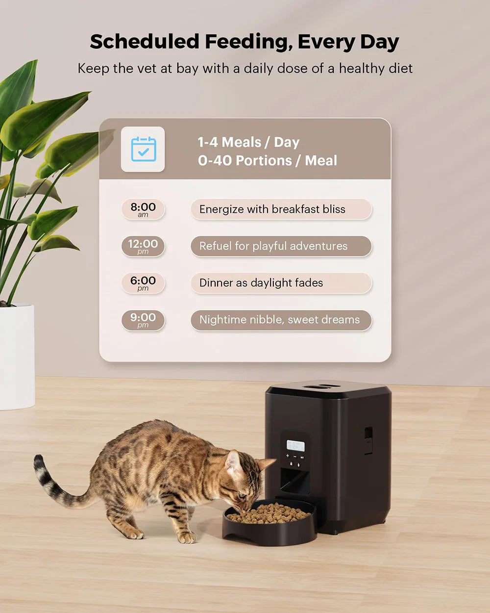Distributeur Automatique de Nourriture pour Chiens et Chats – Alimentation Intelligente et Équilibrée
