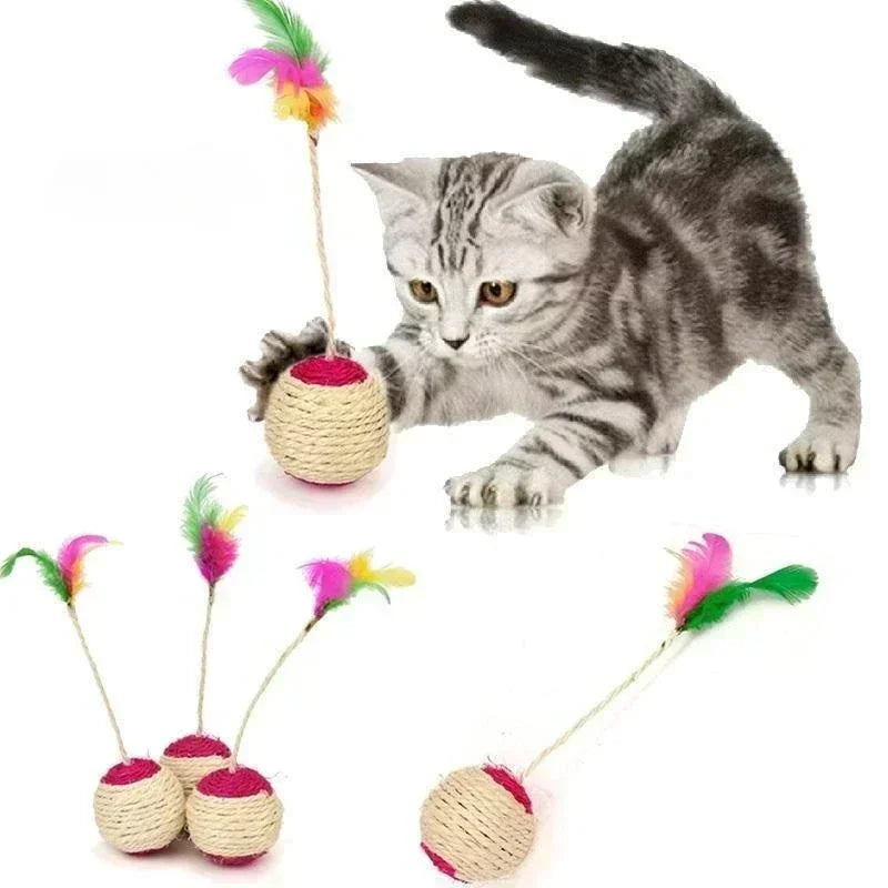 Balle en Sisal pour Chats – Jouet Interactif et Griffoir Naturel 🐱🎾