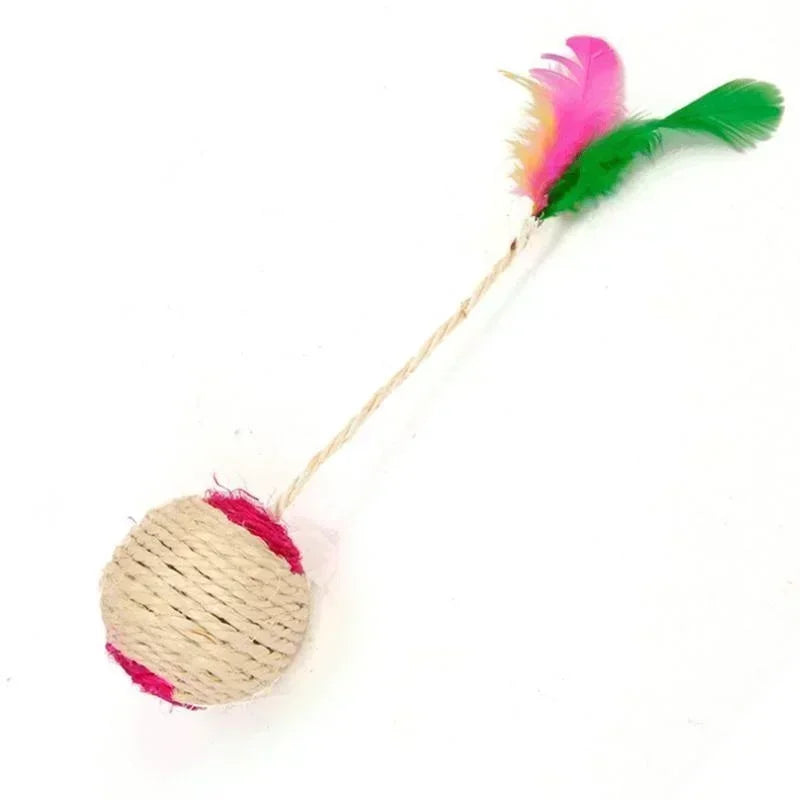 Balle en Sisal pour Chats – Jouet Interactif et Griffoir Naturel 🐱🎾