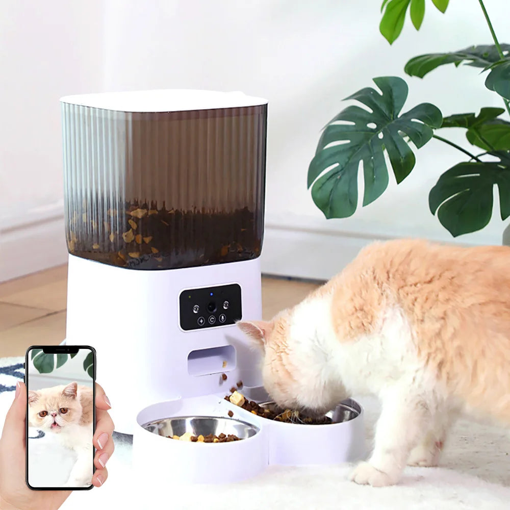 Distributeur Automatique de Croquettes avec Caméra – Smart Feeder Connecté