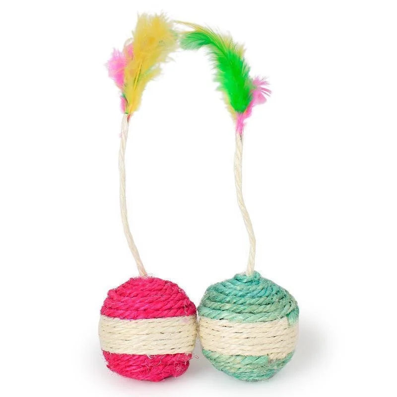 Balle en Sisal pour Chats – Jouet Interactif et Griffoir Naturel 🐱🎾