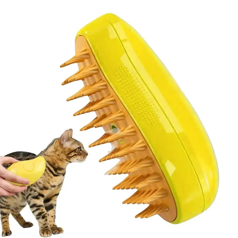 Brosse Vapeur 3-en-1 pour Chiens & Chats – Démêlage, Massage & Nettoyage des Poils