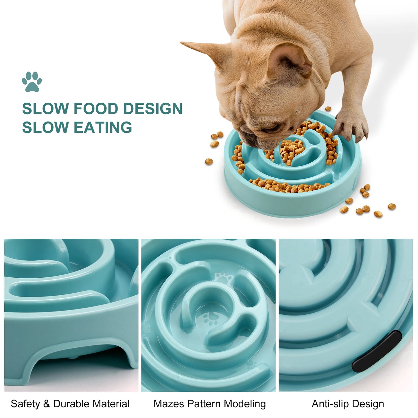 🐶 Bol Anti-Glouton pour Chiens – Ralentissez les Repas pour une Meilleure Digestion ! 🦴