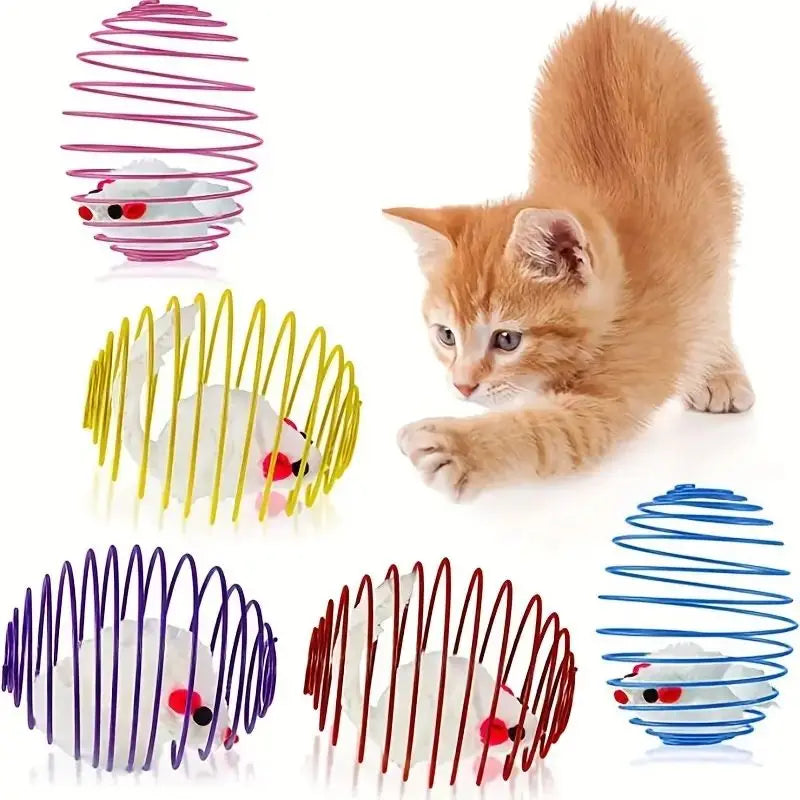 Jouet Ressort Interactif pour Chats – Amusement Infini et Stimulation 🐾🎾