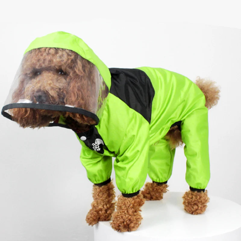 Imperméable pour Chiens – Léger, Confortable & Étanche avec Capuche Transparente