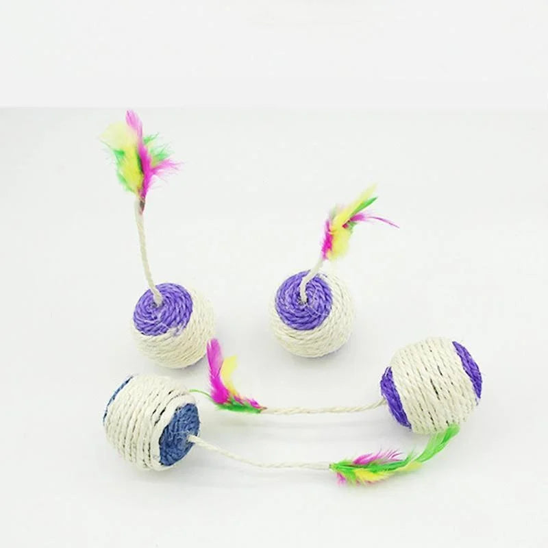 Balle en Sisal pour Chats – Jouet Interactif et Griffoir Naturel 🐱🎾
