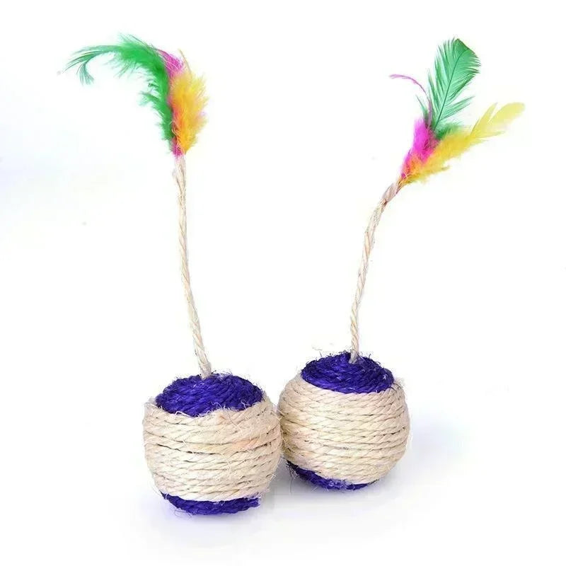 Balle en Sisal pour Chats – Jouet Interactif et Griffoir Naturel 🐱🎾