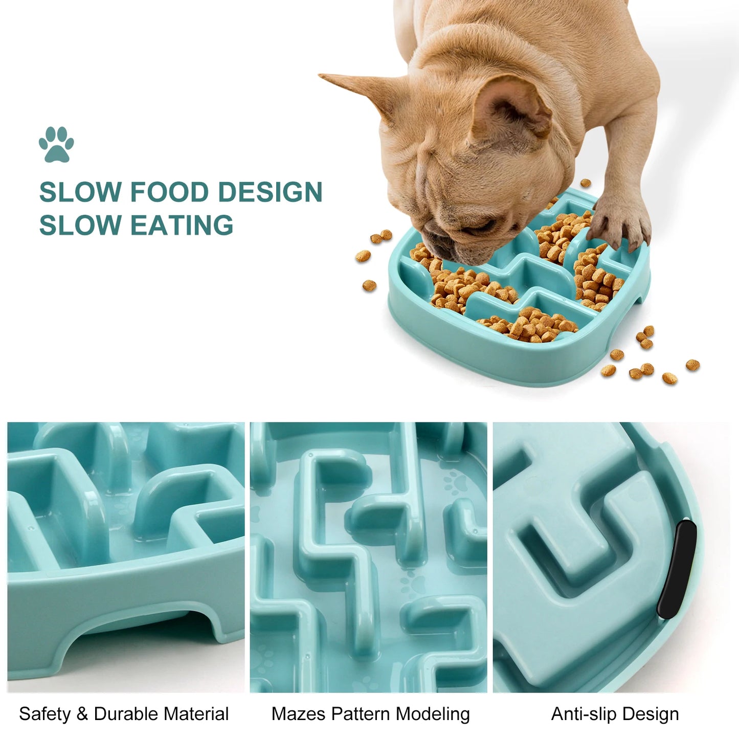 🐶 Bol Anti-Glouton pour Chiens – Ralentissez les Repas pour une Meilleure Digestion ! 🦴