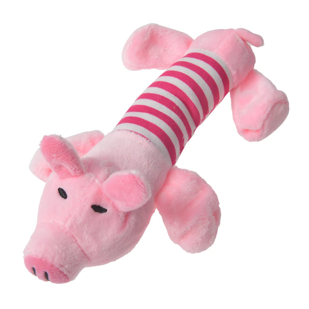 Jouet en Peluche pour Chiens et Chats – Dinosaures, Cochon, Canard, Éléphant 🦖🐶