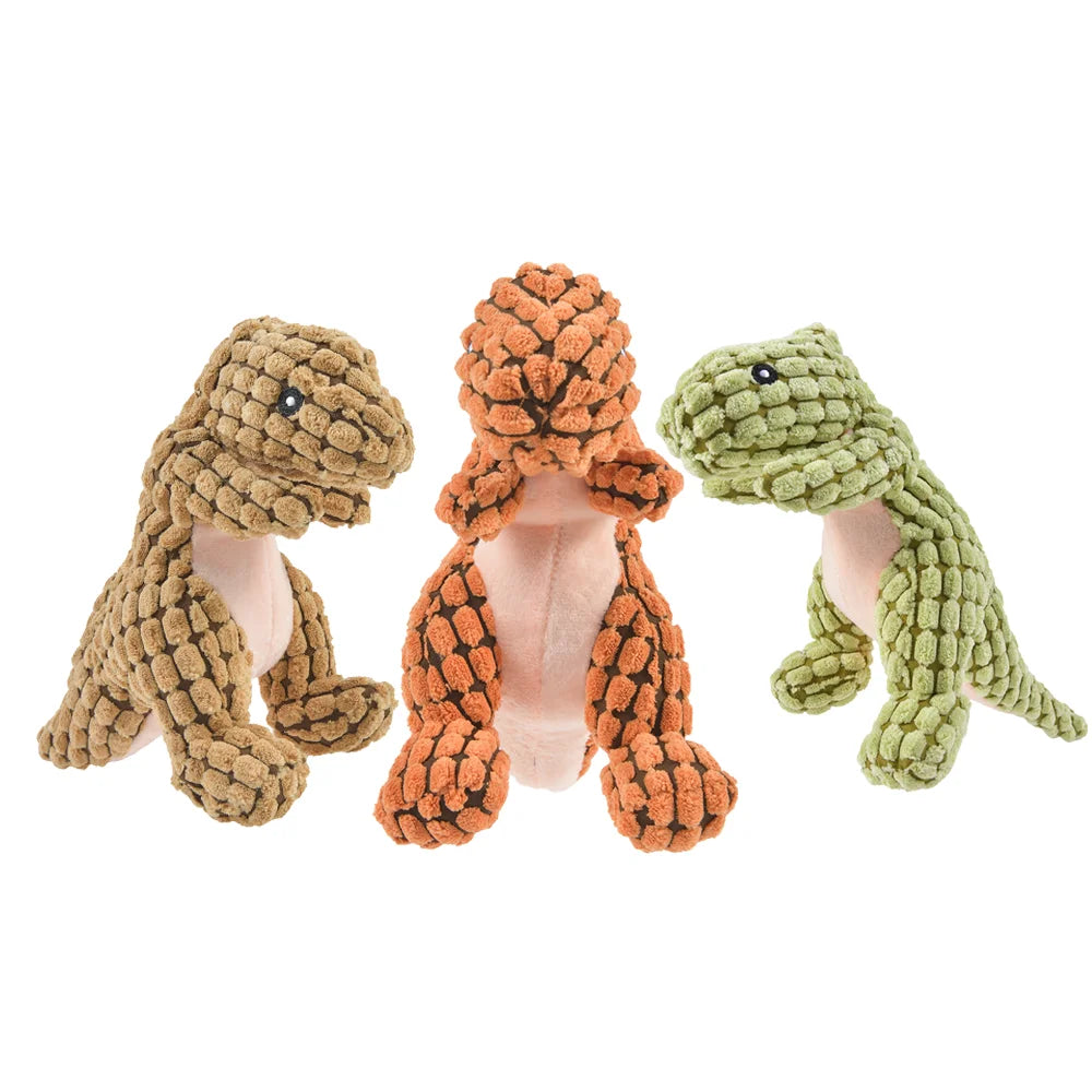 Jouet en Peluche pour Chiens et Chats – Dinosaures, Cochon, Canard, Éléphant 🦖🐶