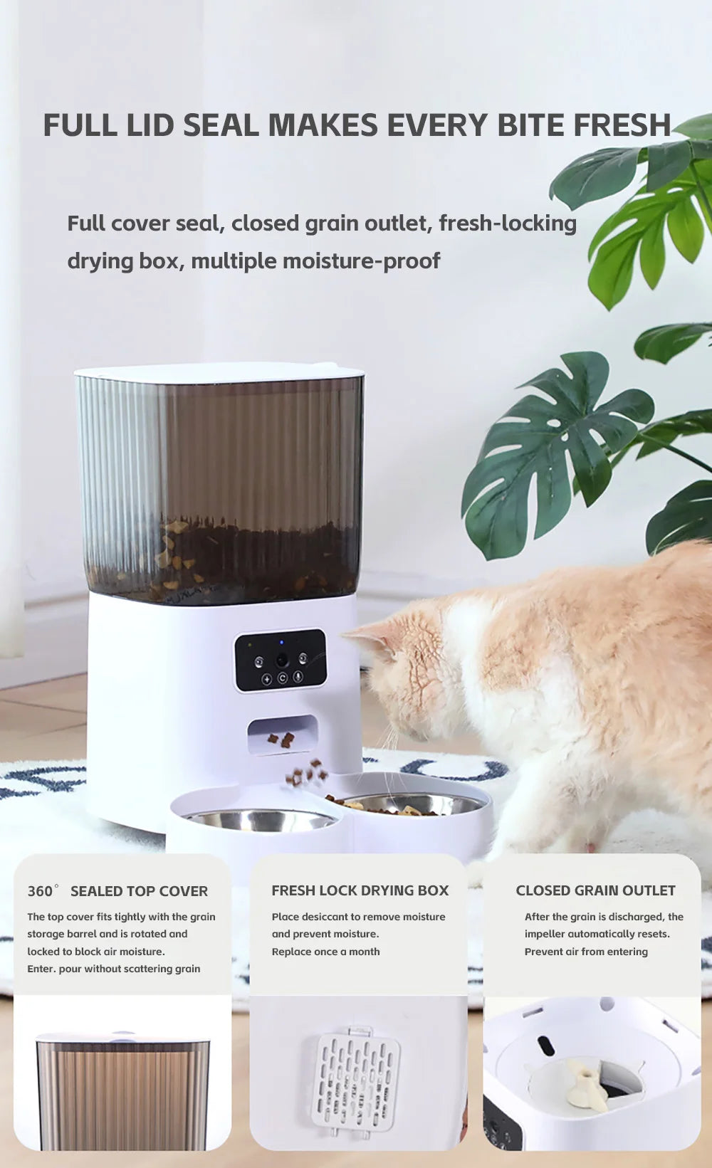 Distributeur Automatique de Croquettes avec Caméra – Smart Feeder Connecté