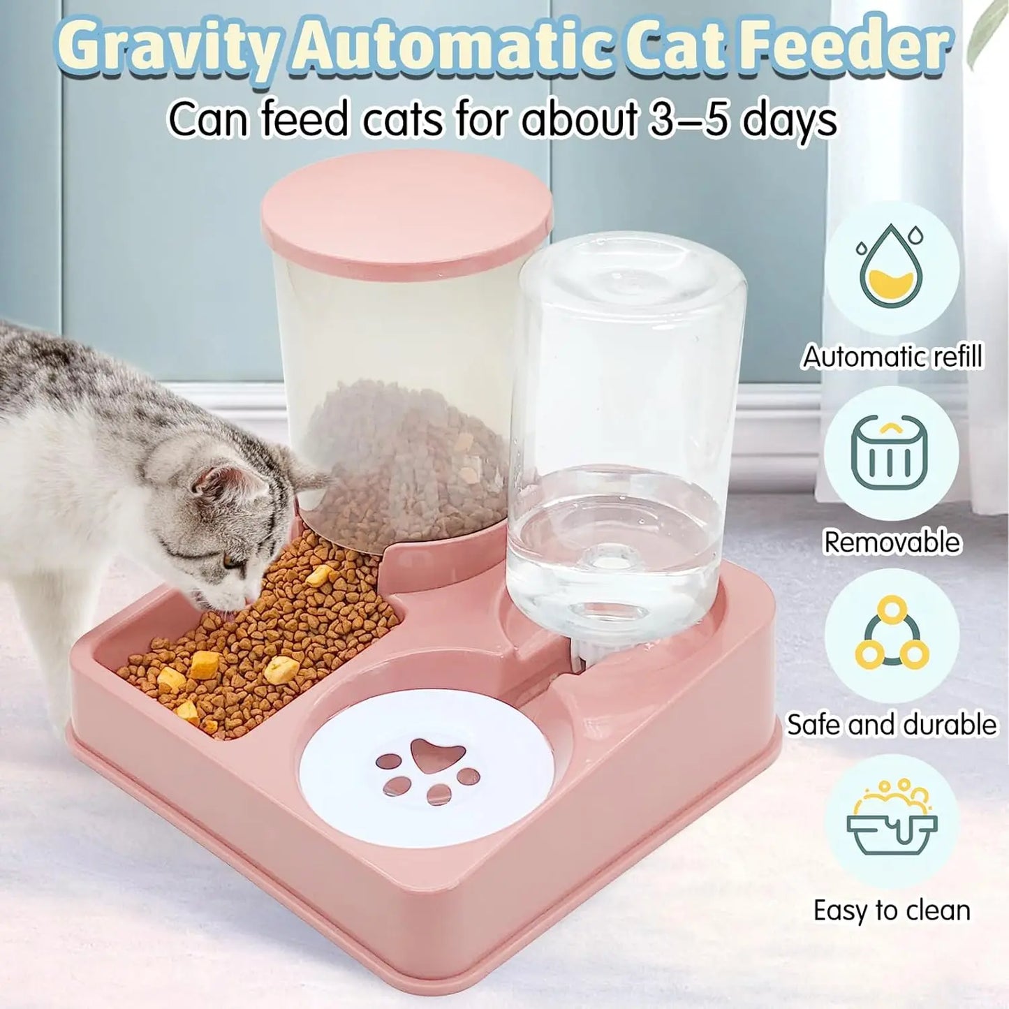 Distributeur Automatique de Nourriture et d’Eau – Alimentation et Hydratation Optimales