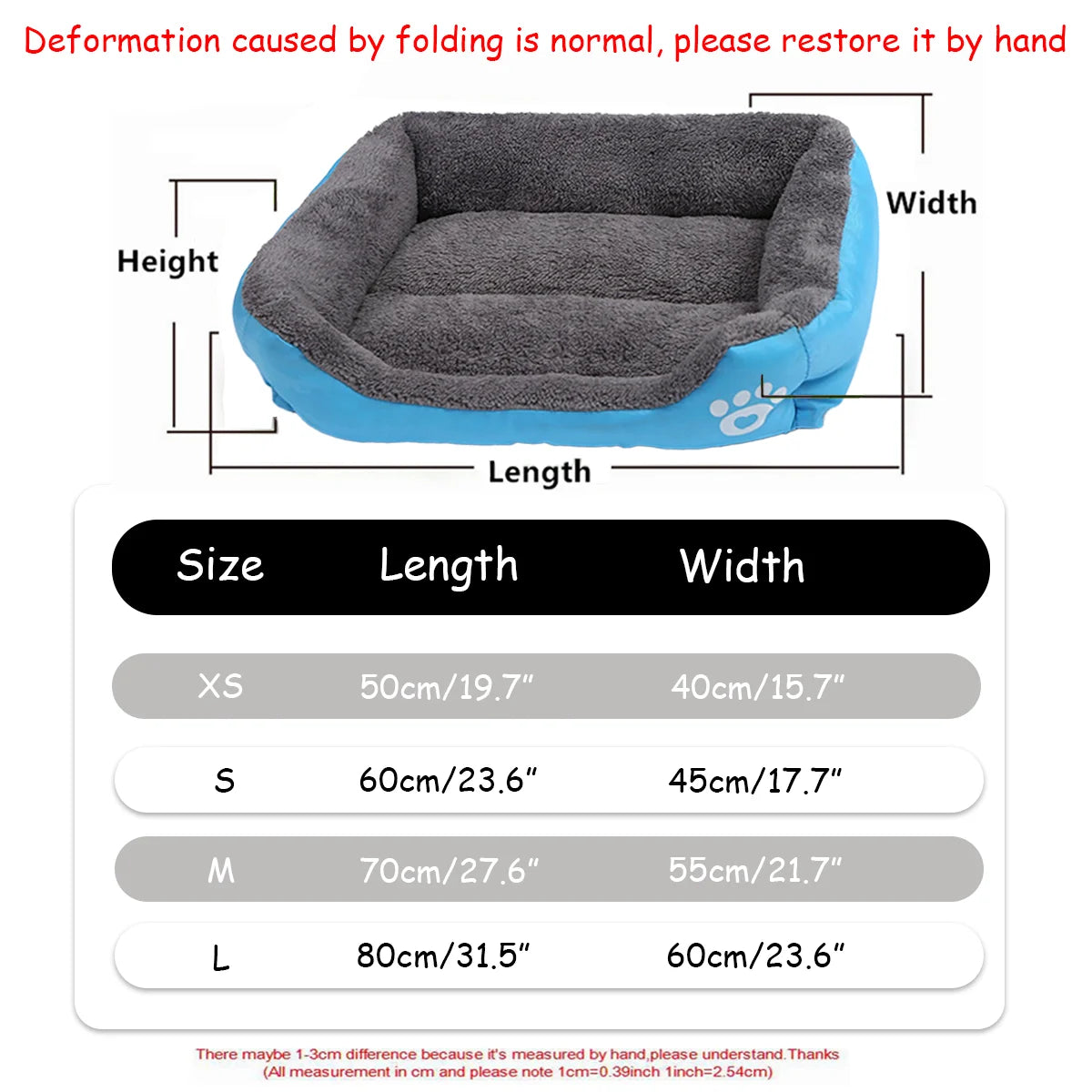 Square Winter Soft Warm House for Dog Bed for Dog Mat