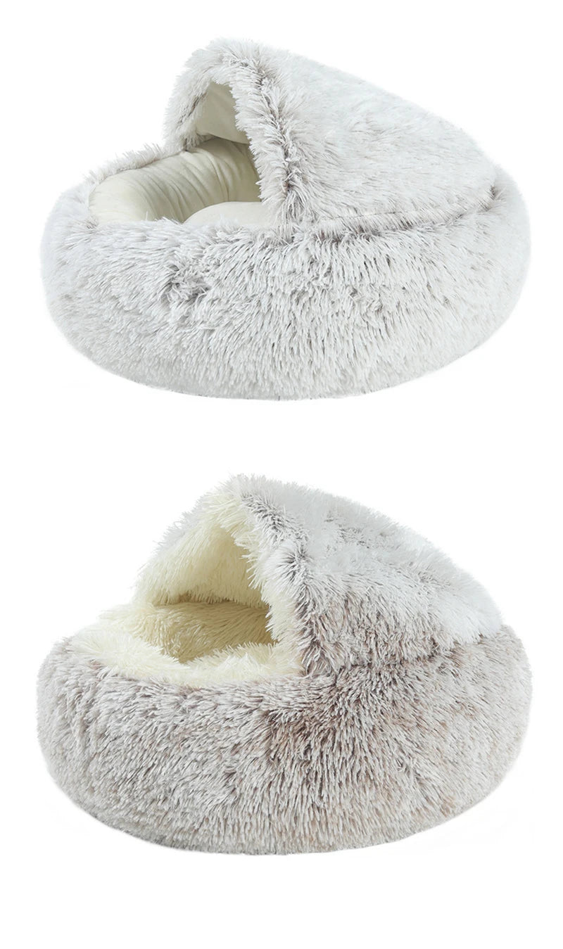 Cat Bed Pet Mattress Warm Soft Plush Pet Bed with Round Cat