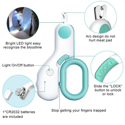 Coupe-Griffes LED pour Chats et Petits Chiens – Sécurisé, Précis & Ergonomique