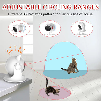 Jouet Laser Interactif pour Chat – Automatique, Silencieux & Rechargeable avec 3 Modes de Vitesse