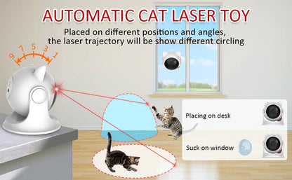 Jouet Laser Interactif pour Chat – Automatique, Silencieux & Rechargeable avec 3 Modes de Vitesse
