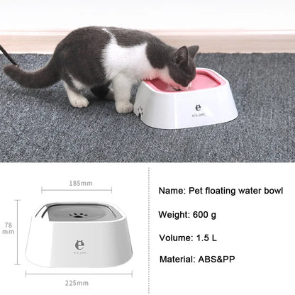 Gamelle d’Eau Anti-Éclaboussures pour Chien et Chat – Système Flottant & Anti-Mouillage