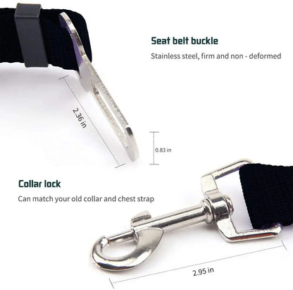Ceinture de Sécurité Réglable pour Chiens et Chats – Sécurise Vos Animaux en Voiture 🚗🐶🐱