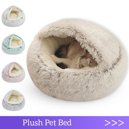Cat Bed Pet Mattress Warm Soft Plush Pet Bed with Round Cat