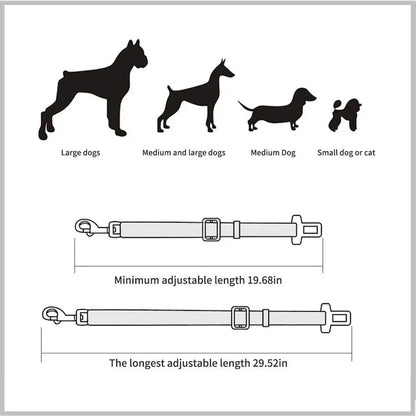 Ceinture de Sécurité Réglable pour Chiens et Chats – Sécurise Vos Animaux en Voiture 🚗🐶🐱