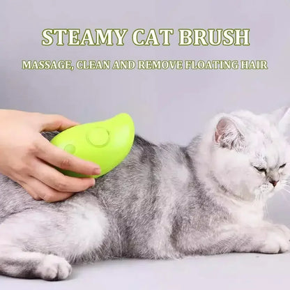 Brosse Vapeur 3-en-1 pour Chiens & Chats – Démêlage, Massage & Nettoyage des Poils