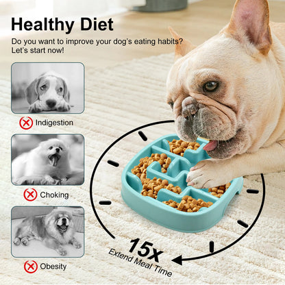 🐶 Bol Anti-Glouton pour Chiens – Ralentissez les Repas pour une Meilleure Digestion ! 🦴