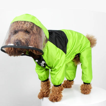Imperméable pour Chiens – Léger, Confortable & Étanche avec Capuche Transparente