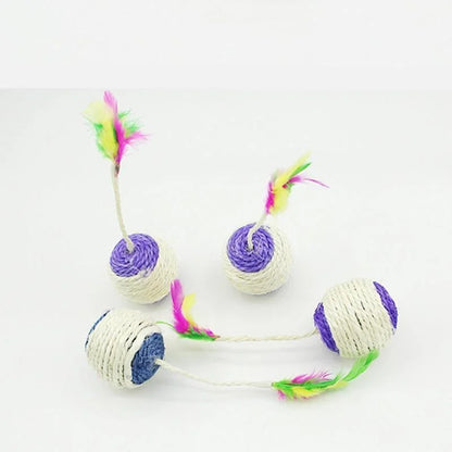 Balle en Sisal pour Chats – Jouet Interactif et Griffoir Naturel 🐱🎾
